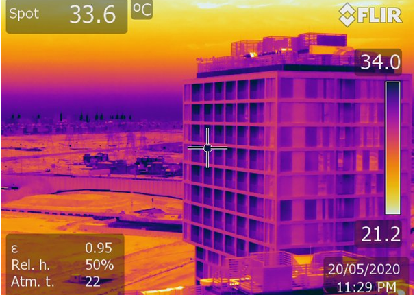 Building thermography Inspection for EHS-Trakhees Green Building Regulations Compliance